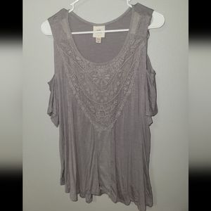 Knox Rose Shirt- cut out shoulders